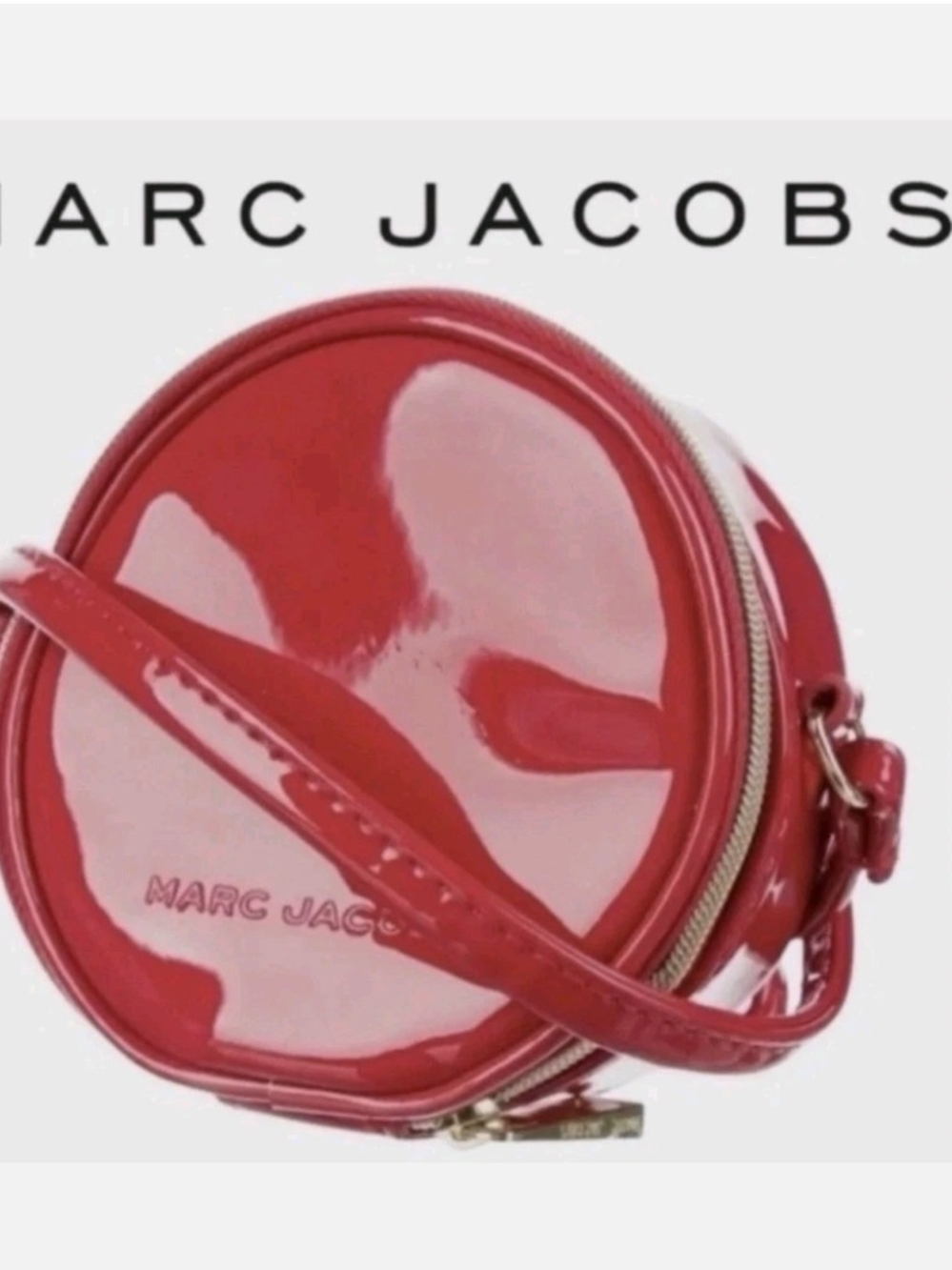 Marc Jacobs Round Mini Crossbody Bag – High Gloss Red Patent Style New
